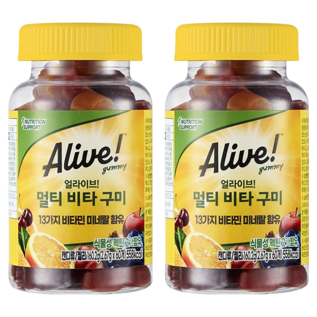 알약 삼키기 지쳤다면? 씹어 먹는 얼라이브 멀티 비타 구미로 건강 챙기기