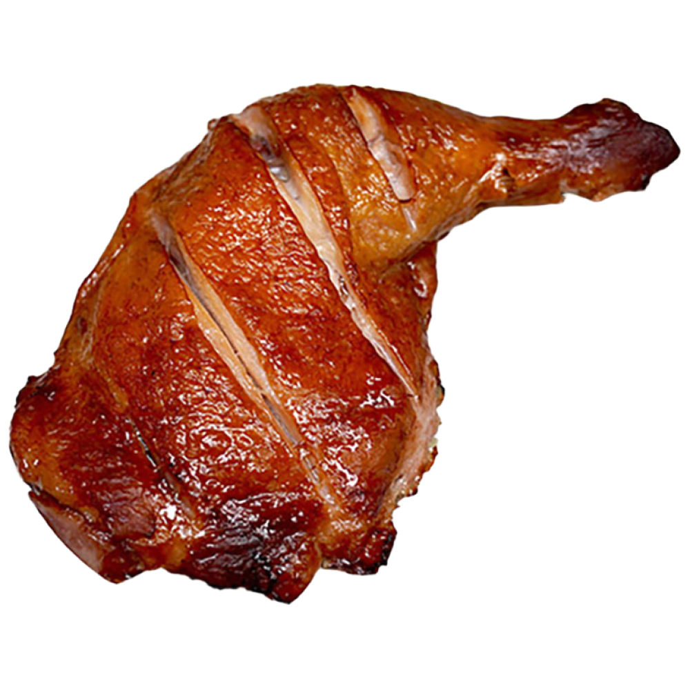 뼈만 가득한 치킨에 지쳤다면? 250g 특대 훈제 통닭다리로 한 끼 해결