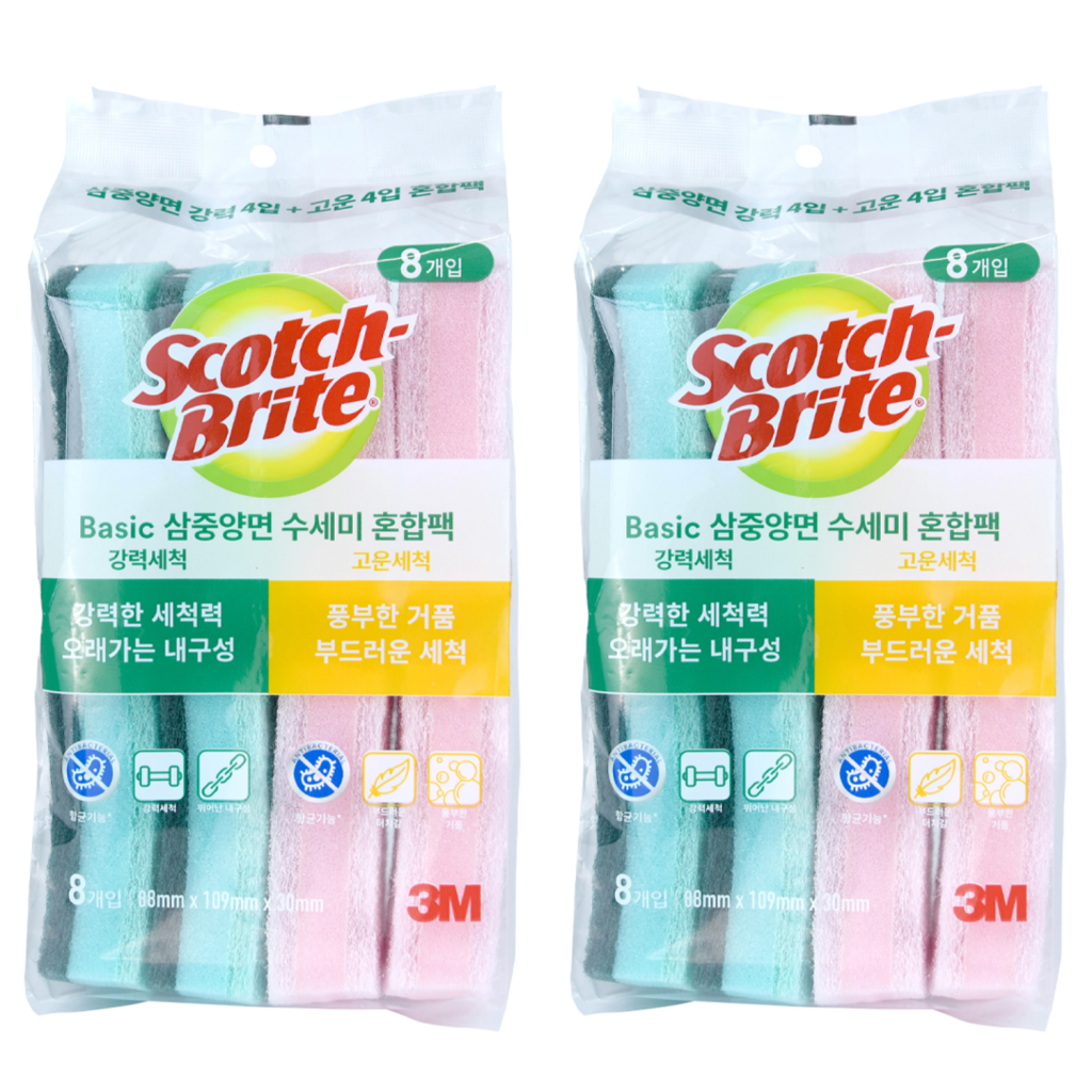 싱크대 위에 쌓여가는 수세미, 비싼 코트 대신 만 두 번 닦은 그 손 끝에까지 드리운 끈적임 [스카치브라이트]
